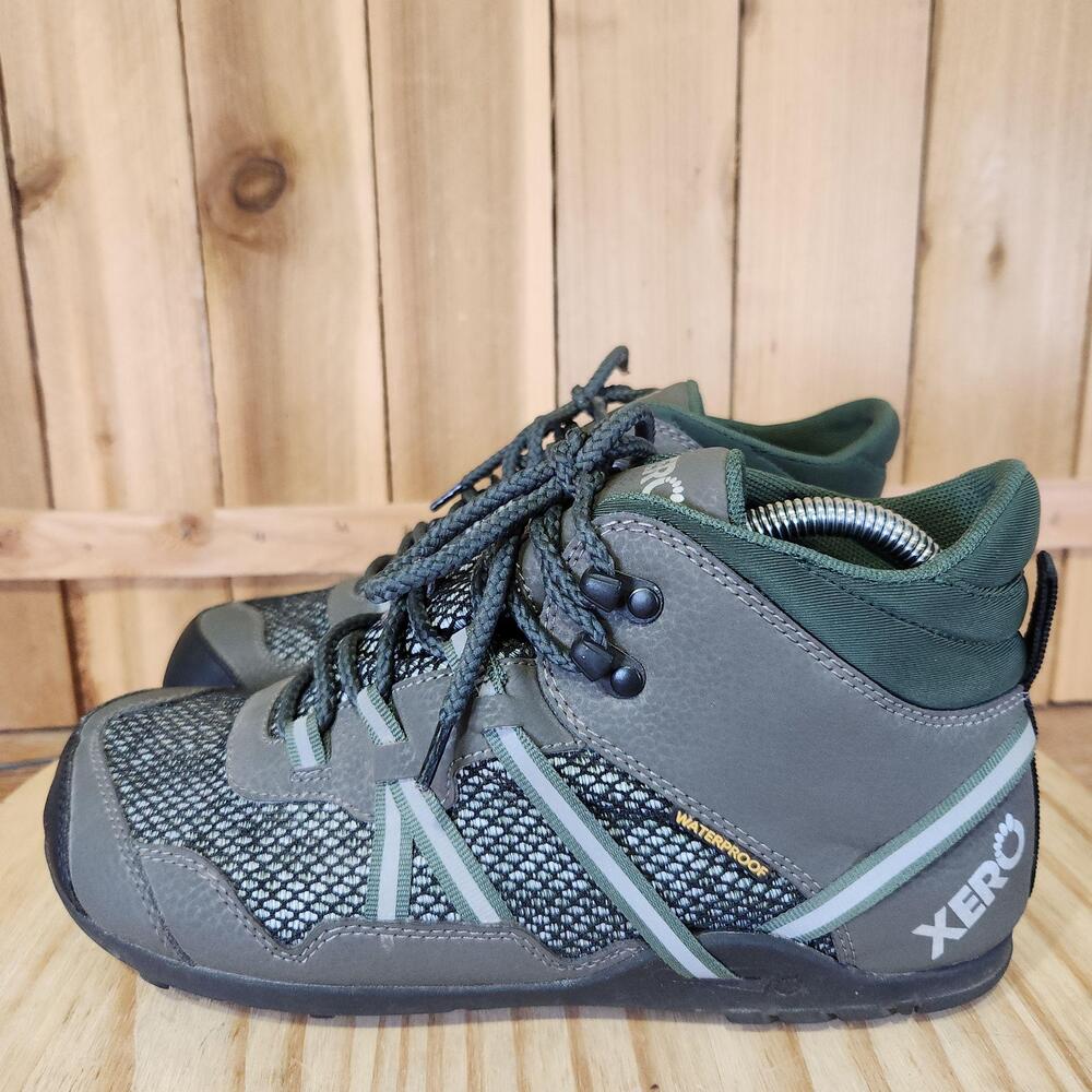 Xero Shoes Xcursion Boots Mens 8 Gray Waterproof Minimalist Hiking Trail